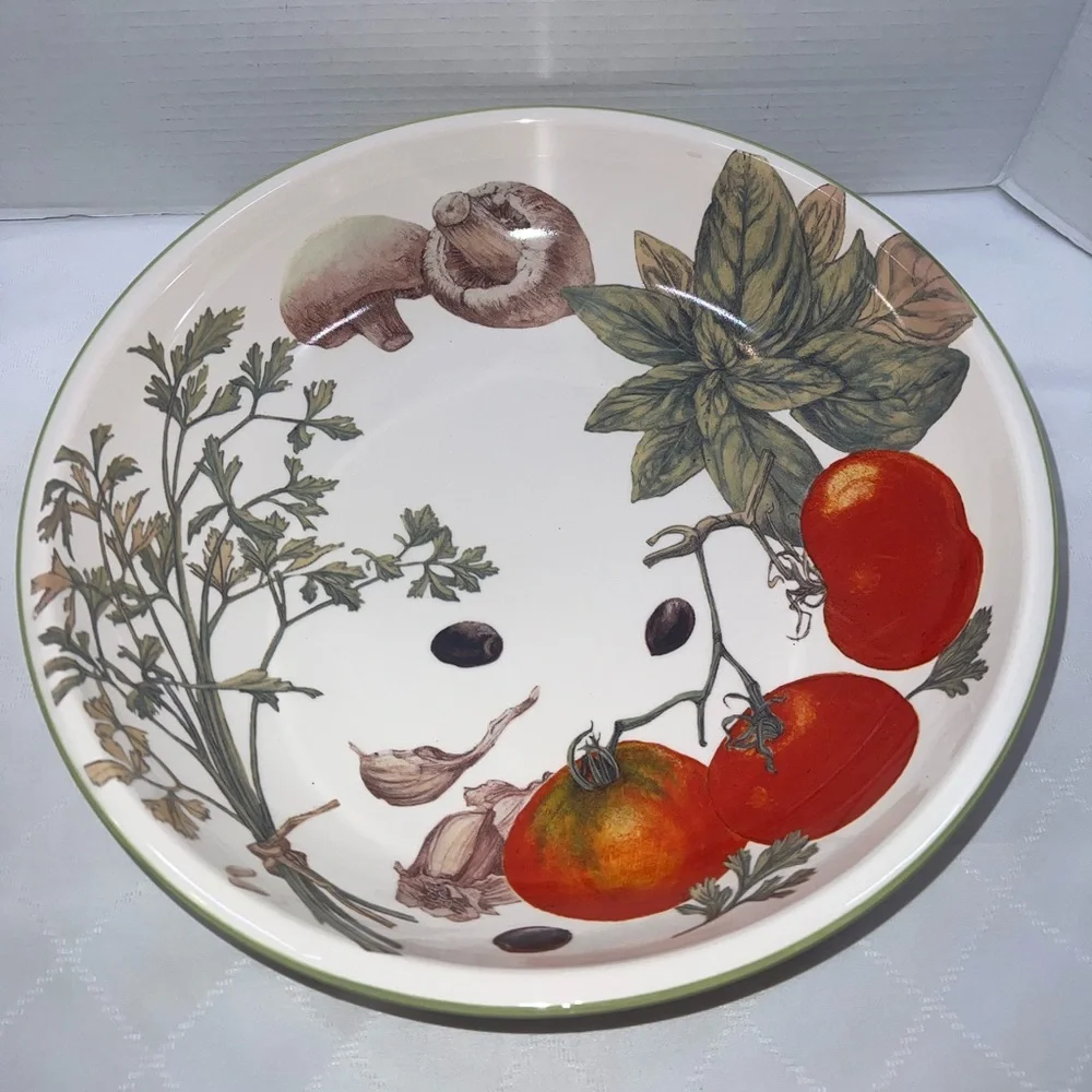 🍅🫒🧄Williams Sonoma 13” flat pasta serving bowl 